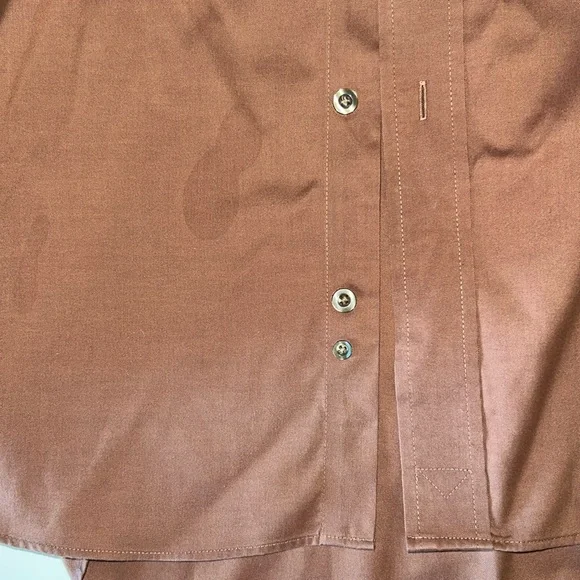 Michael Michael Kors Men’s Cinnamon Brown Button Down Long Sleeve Shirt, XL - Picture 3 of 7